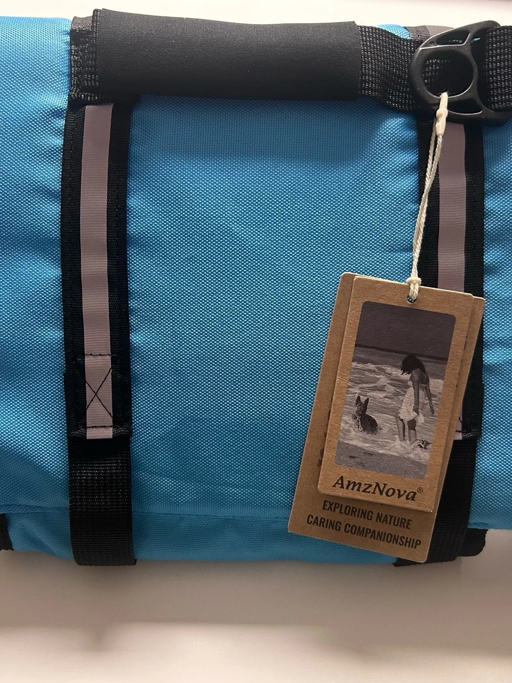 Bright Blue Dog Life Jacket with Reflective Straps
